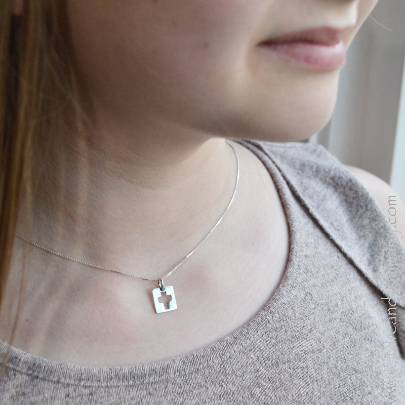 Sterling Bar necklaces with Cross, Heart or Anchor