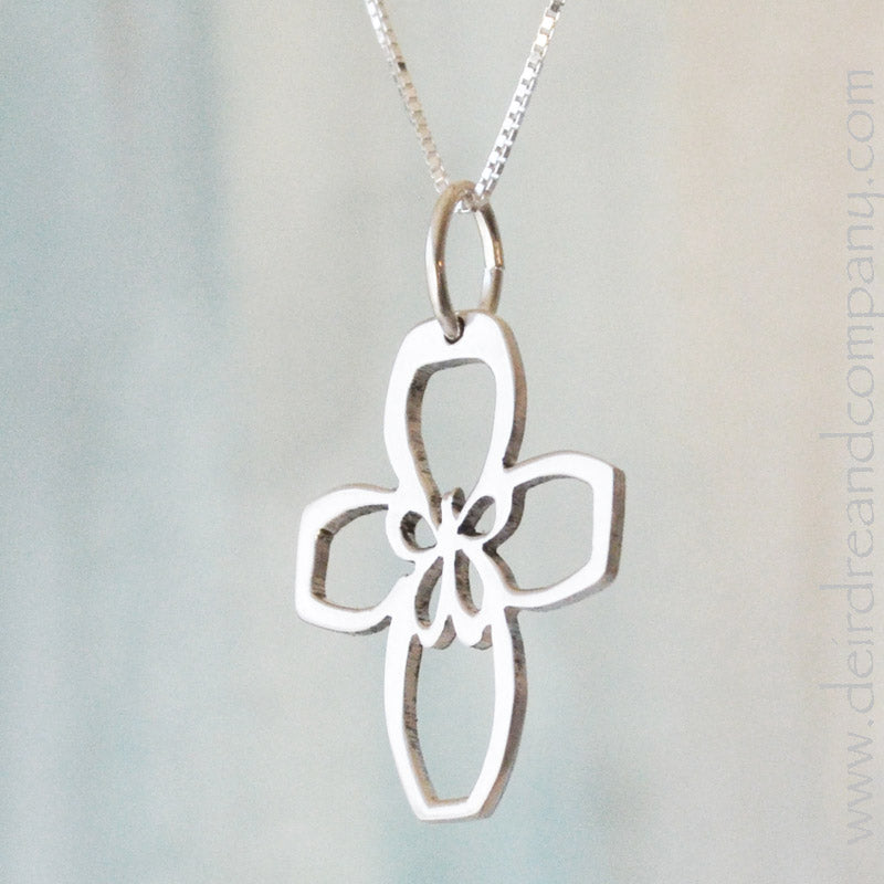 butterfly-cross-necklace-sterling
