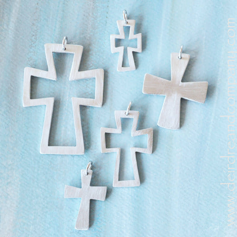 Byzantine Cross Necklace in Pewter