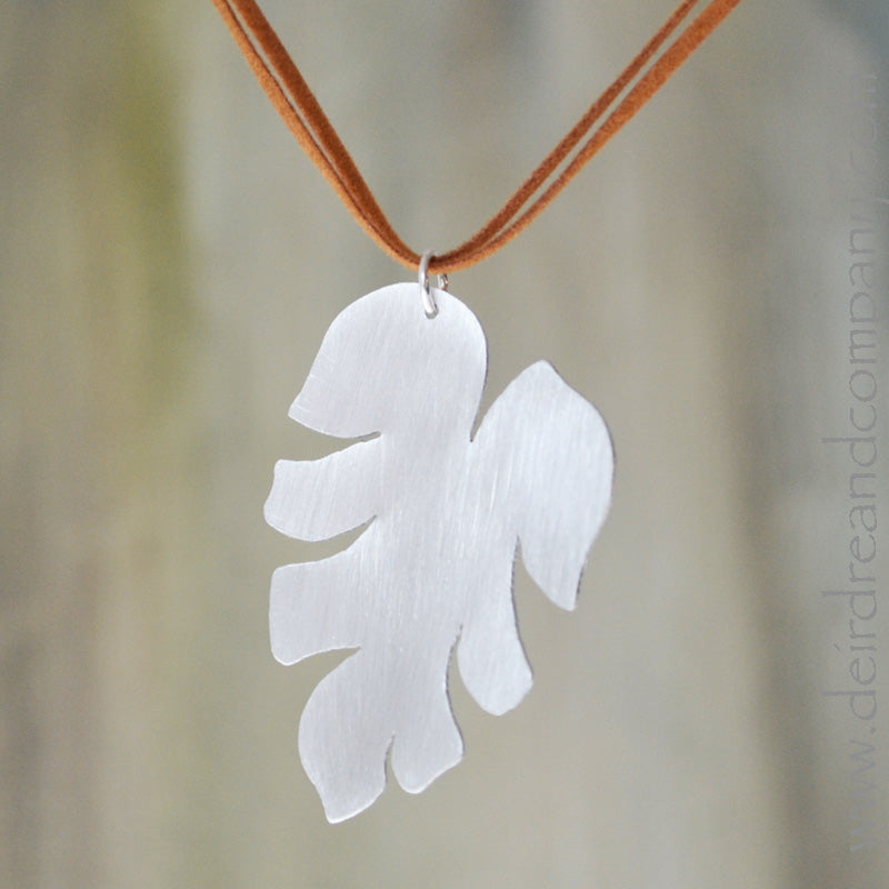 Big Monstera Leaf Earrings