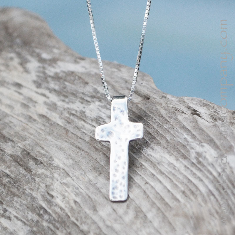 Hammered Cross Necklace - Take Joy – Deirdre & Company