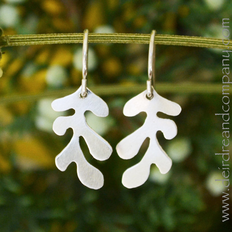 Matisse Leaf Earrings in Silver