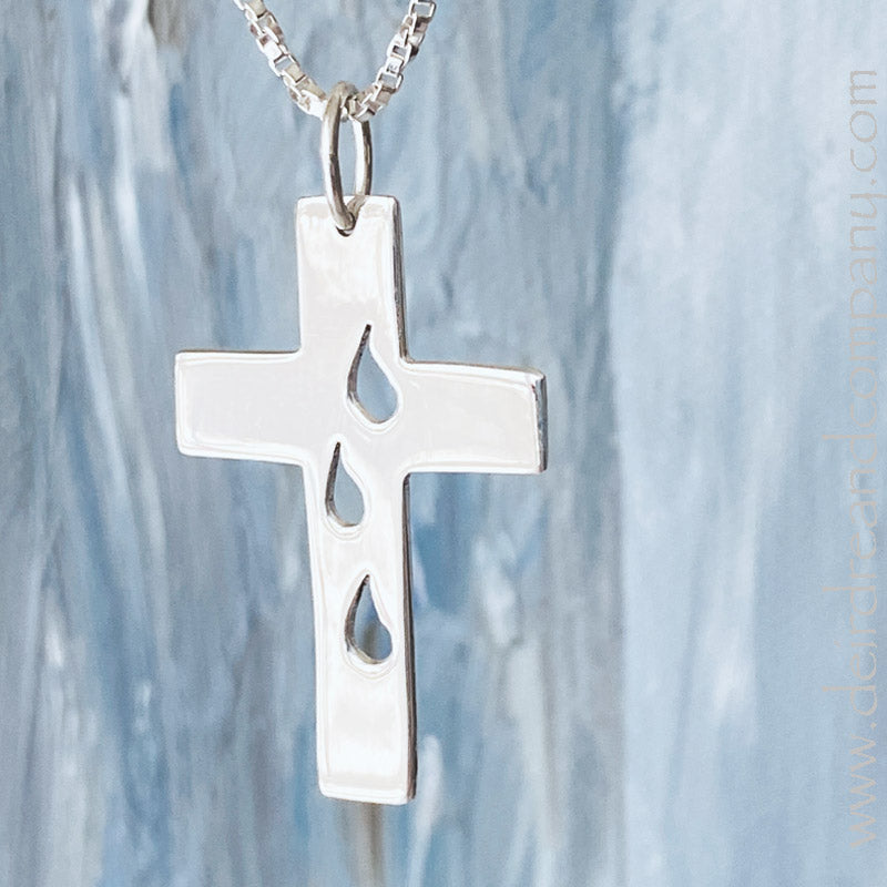 Cross of Lament Necklace in Silver