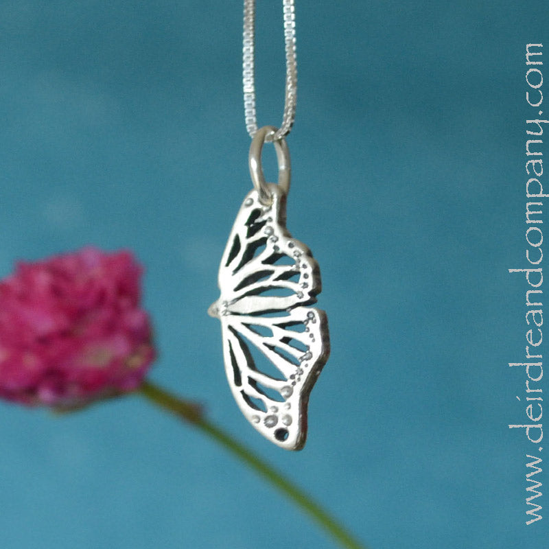 Monarch Pendant Necklace in Sterling Silver Custom Nature