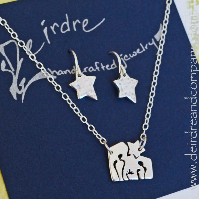 nativity-necklace-and-star-earrings-in-silver