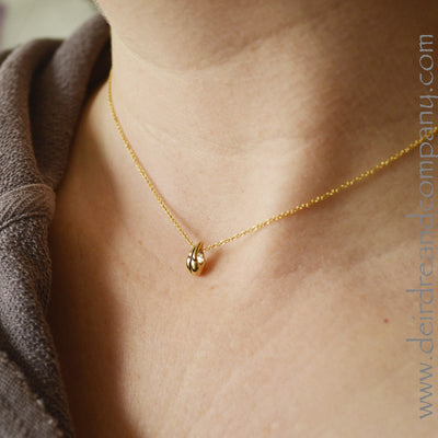 tear drop-with-cross-necklace-grief- gold