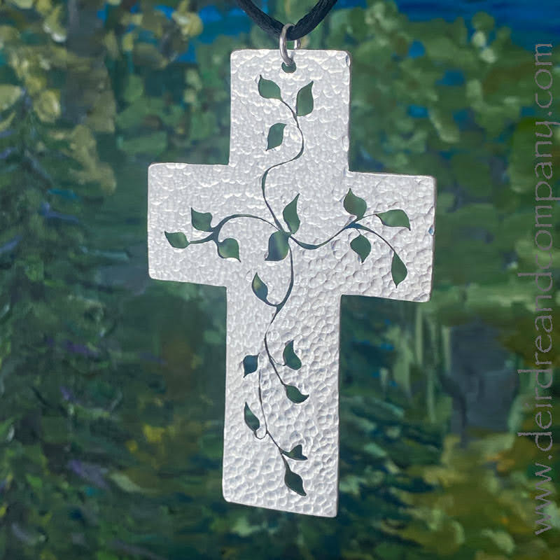 pectoral-cross-necklace-with-vine-cut-out-in-silver