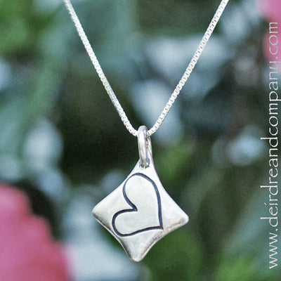 Love Heart Necklace in Sterling Silver