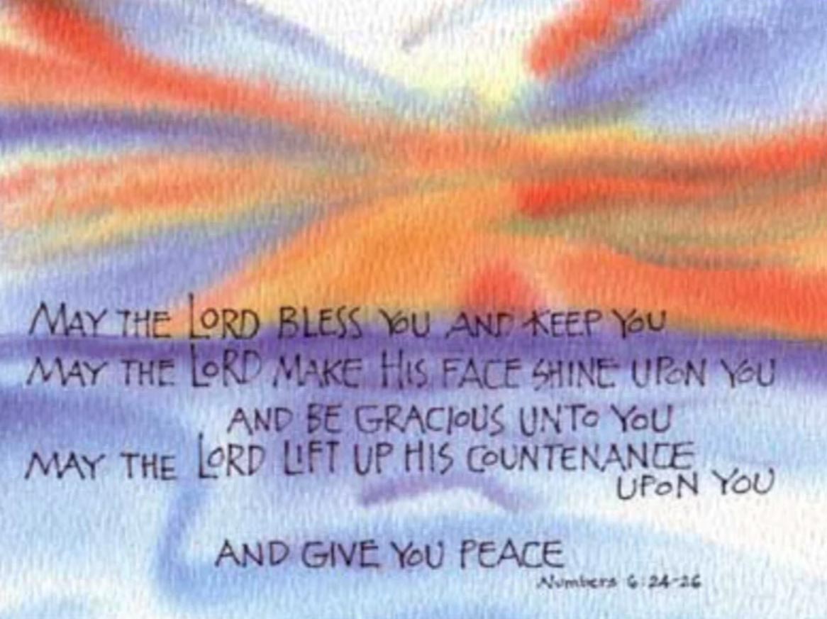 may the lord bless you watercolor greeting card