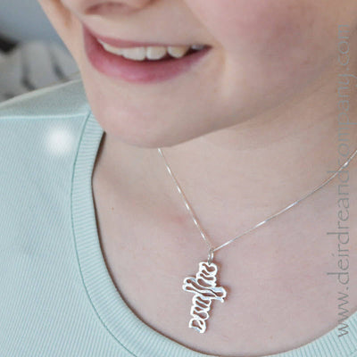 Deirdre's Water Cross Necklace in Silver & Gold