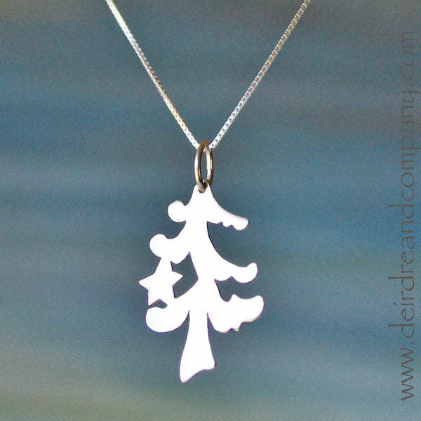 O Tannenbaum Christmas Tree Necklace in Sterling Silver – Deirdre