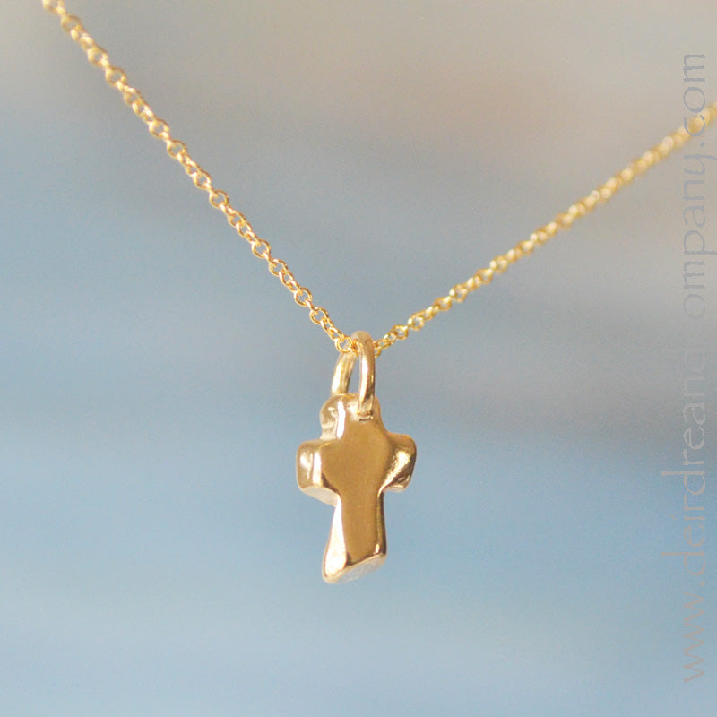 Rugged Cross Necklace in Sterling