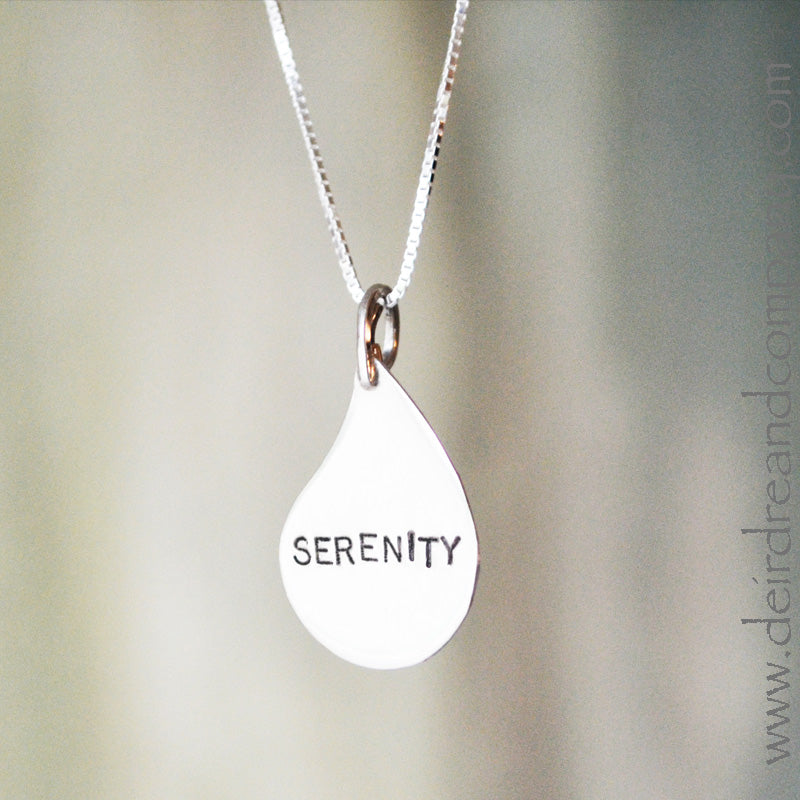 Water of Life Cross Necklace with Hand Stamping