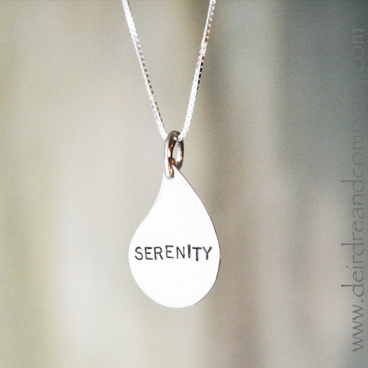 Water of Life Cross Necklace with Hand Stamping