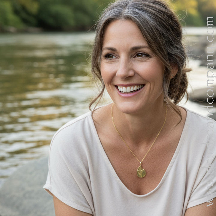 Water of Life Cross Pendant  - 14K Gold