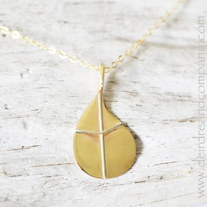 Water of Life Cross Pendant  - 14K Gold