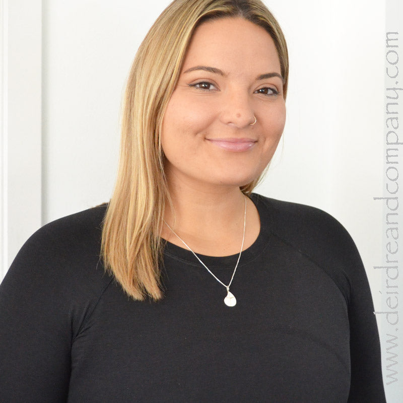 Water of Life Cross Necklace with Hand Stamping