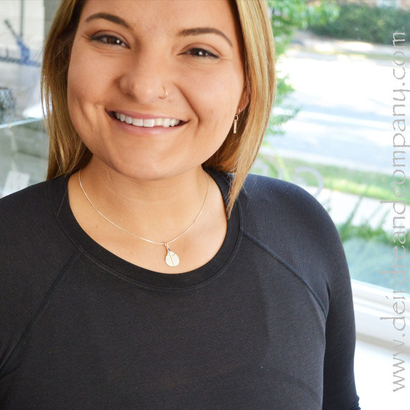 Water of Life Cross Necklace with Hand Stamping