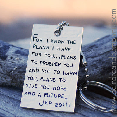 Jeremiah 29:11 Silver Plated Key Chain