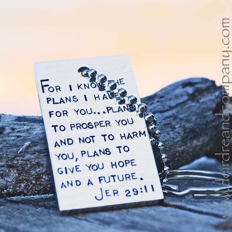 Jeremiah 29:11 Silver Plated Dog Tag