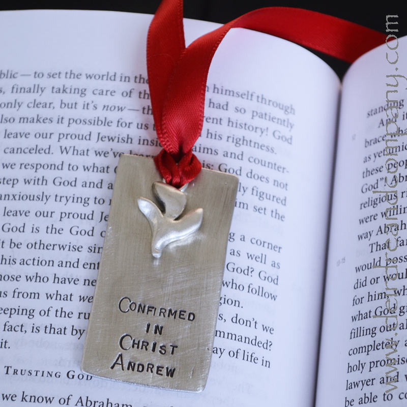 confirmed-in-Christ-confirmation-bookmark-in-pewter