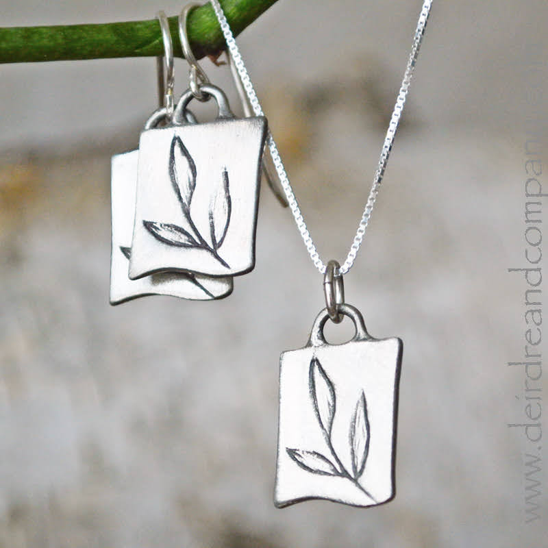 leaf-grow-pewter-earrings-necklace-and-earrings