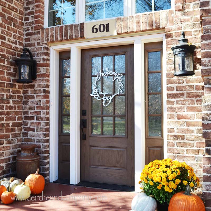 love hope peace and joy metal wreath