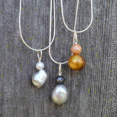 freshwater-pearl-drop-necklaces-in-various-colors-each-with-two-pearls