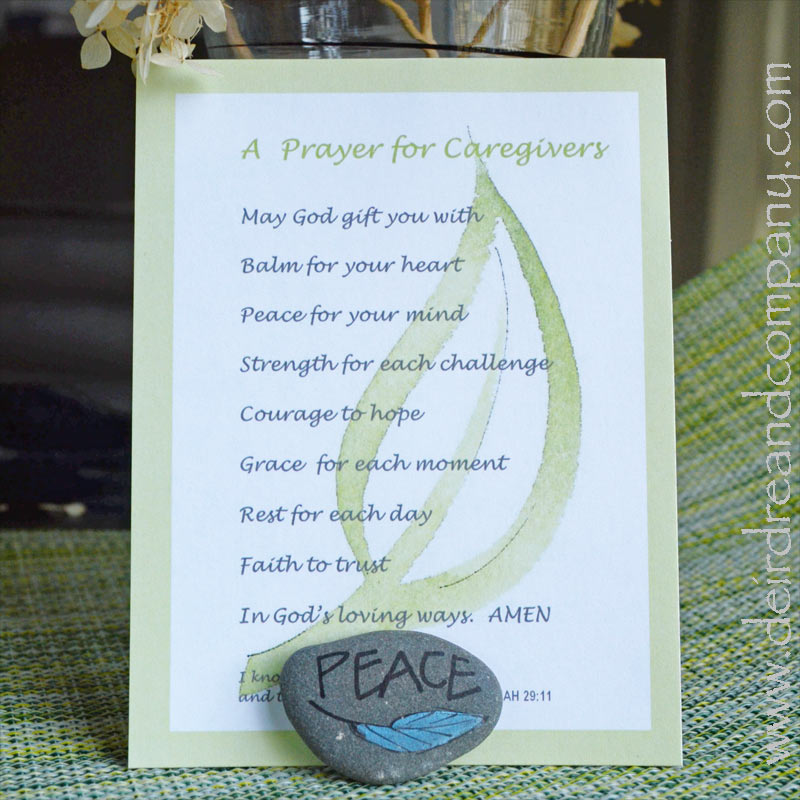 Caregivers Prayer Cards & Rock