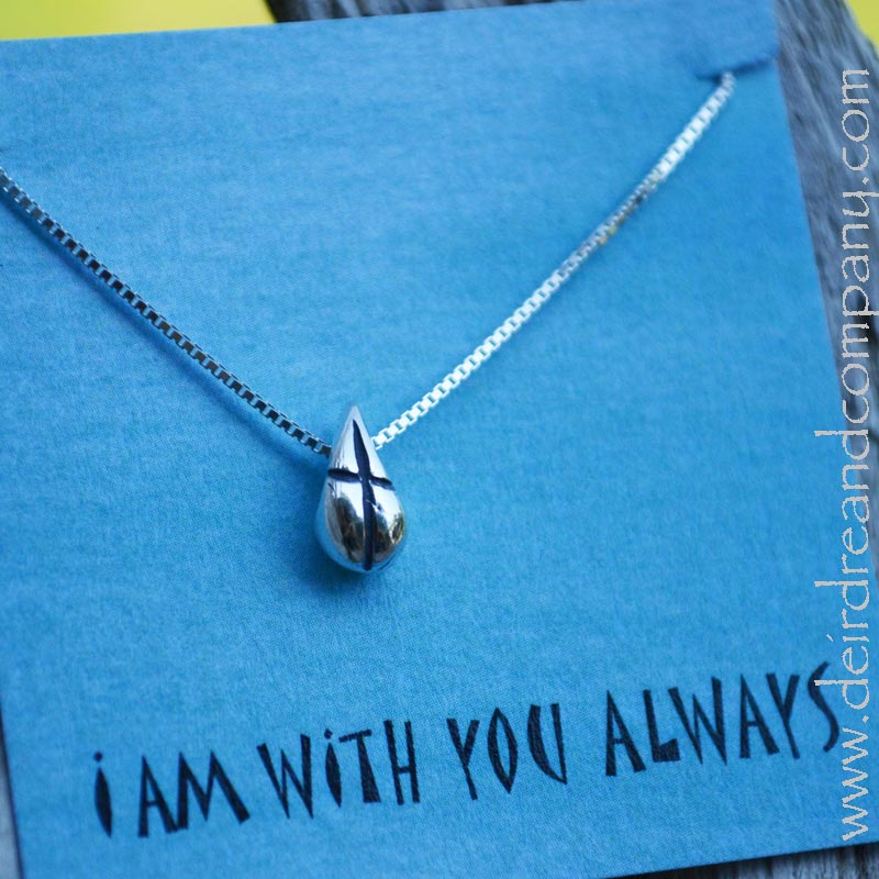 Tear Drop Necklace - I Am with You Always
