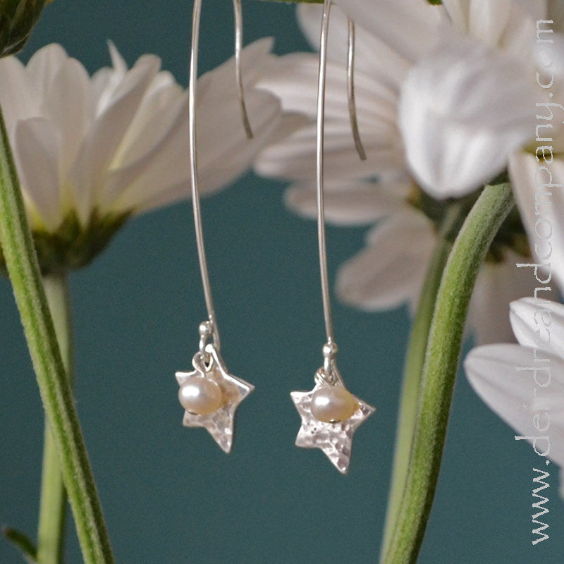 Star-and-pearl-earrings-shine-brightly