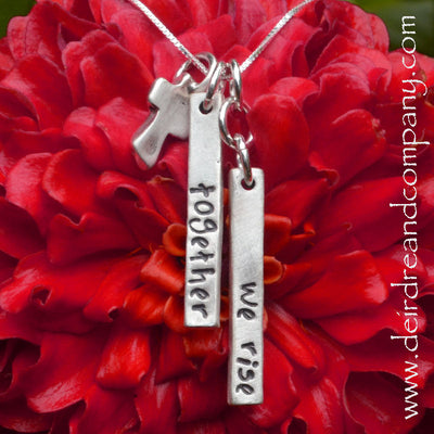 Together We Rise Sterling Necklace with Cross